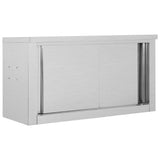 Vidaxx Küchenoberschrank mit Schiebetüren 90x40x50 cm Edelstahl