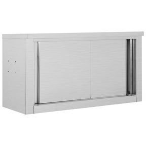 Vidaxx Küchenoberschrank mit Schiebetüren 90x40x50 cm Edelstahl