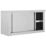 Vidaxx Küchenoberschrank mit Schiebetüren 90x40x50 cm Edelstahl