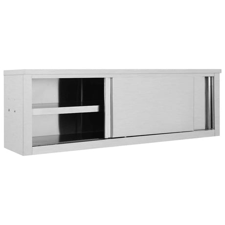 Vidaxx Küchenoberschrank mit Schiebetüren 150x40x50 cm Edelstahl