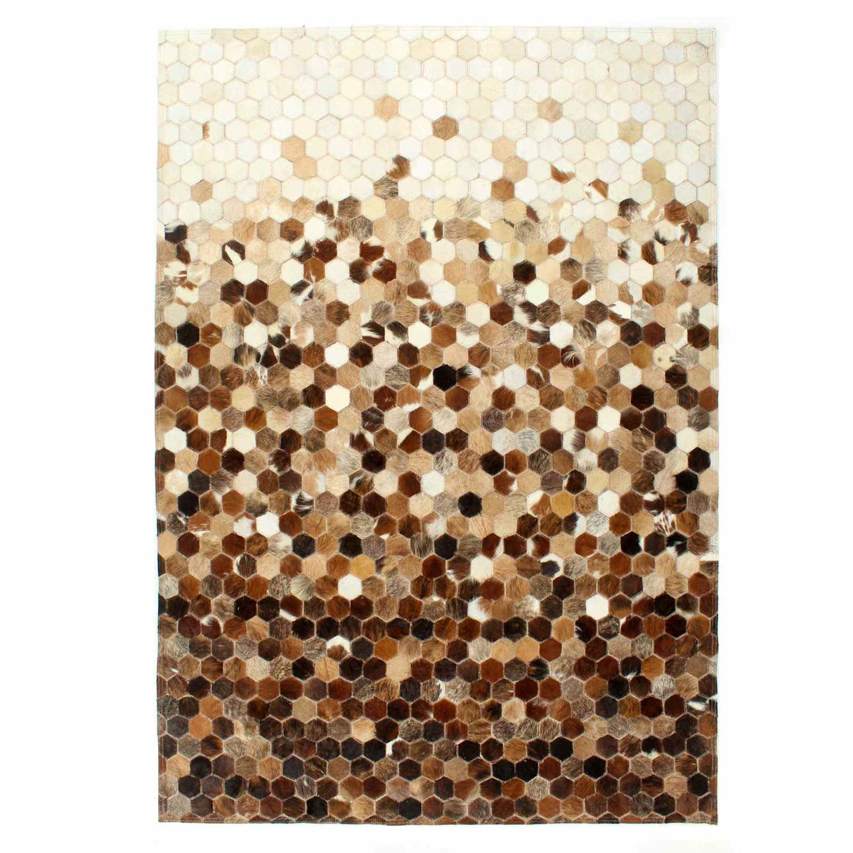 Vidaxl leer tapijt patchwork koeienhuid bruin 170 x 120 cm leer