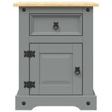 Vidaxl nachtkastje 53x39x67 cm mexicaans grenenhout corona-stijl grijs
