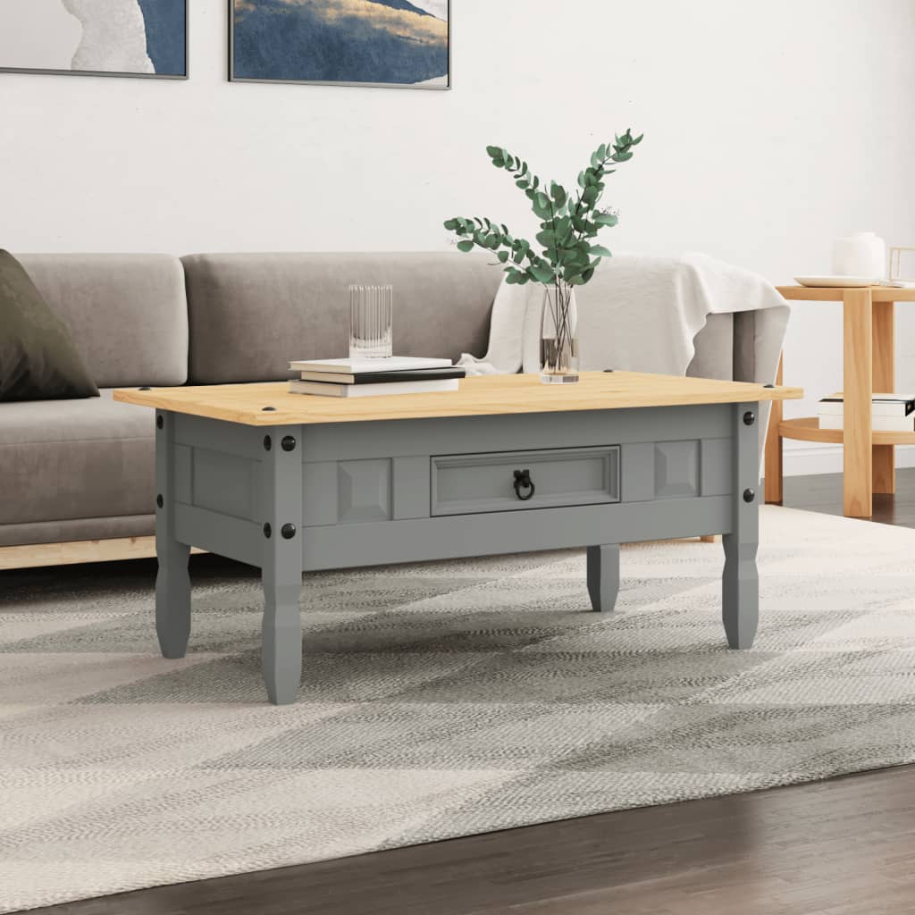 Vidaxl salontafel 100x55x44 cm mexicaans grenenhout corona-stijl grijs
