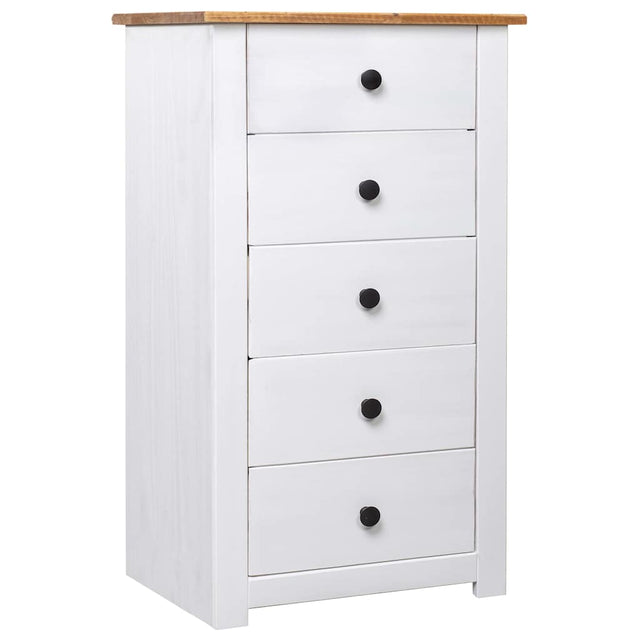 Vidaxl dressoir panama range 46x40x89 cm grenenhout wit