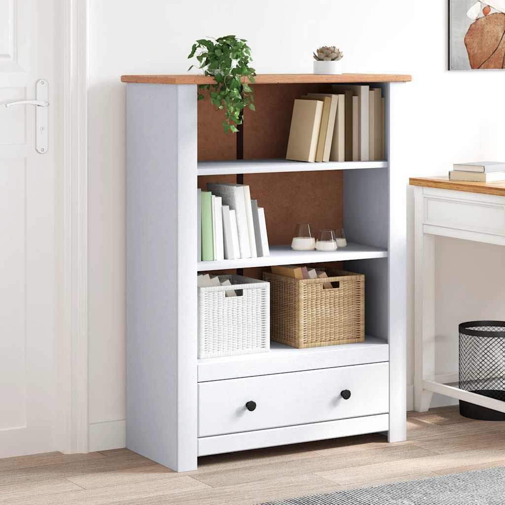 Vidaxl boekenkast panama range 80x35x110 cm massief grenenhout wit