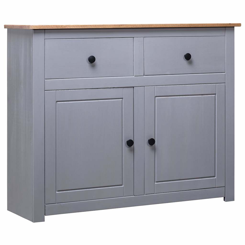 Vidaxl dressoir panama range 93x40x80 cm massief grenenhout grijs