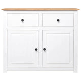 Vidaxl dressoir panama range 93x40x80 cm massief grenenhout wit