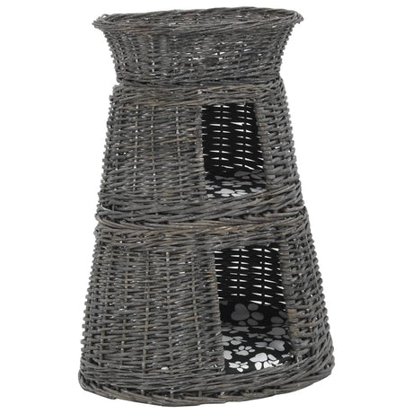Vidaxx 3-teiliges Katzenkorb-Set mit Kissen 47x34x60 cm Weide