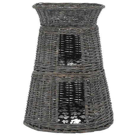Vidaxx 3-teiliges Katzenkorb-Set mit Kissen 47x34x60 cm Weide