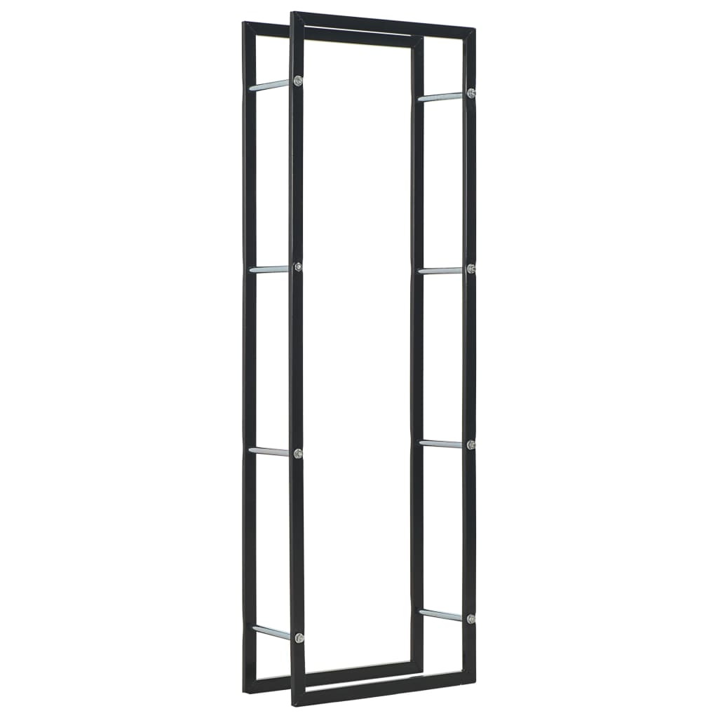Vidaxx Kaminholzregal 50x20x150 cm Stahl schwarz