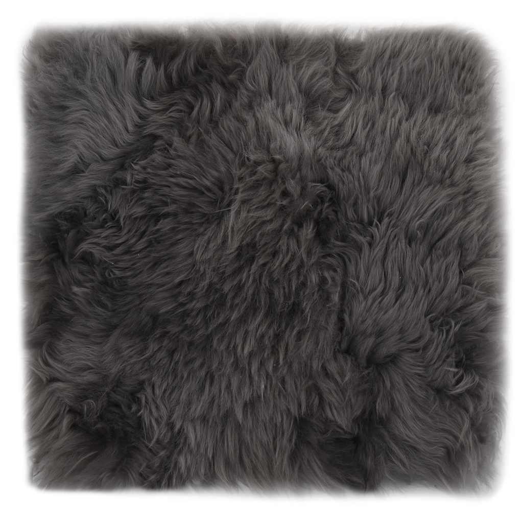 Vidaxl -Stuhlkissen 2 ST 40x40 cm Real Sheepell Hellgrau