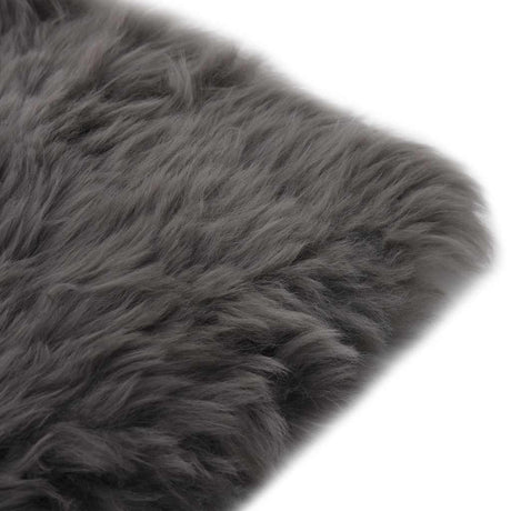 Vidaxl -Stuhlkissen 2 ST 40x40 cm Real Sheepell Hellgrau