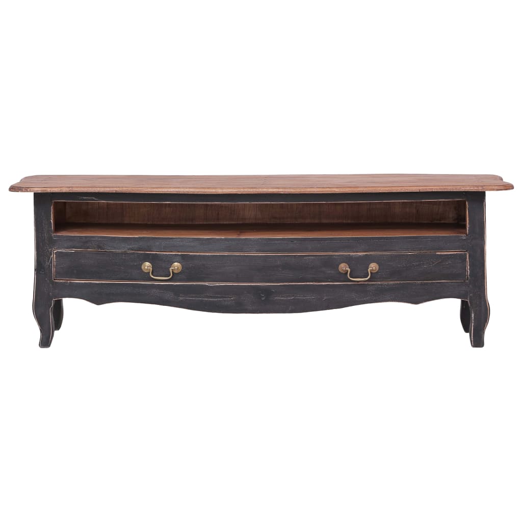 Vidaxl tv-meubel 120x30x40 cm massief mahoniehout zwart