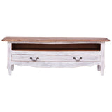 Vidaxl tv-meubel 120x30x40 cm massief mahoniehout wit
