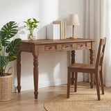 Vidaxl bureau met lades 117x57x75 cm massief mahoniehout