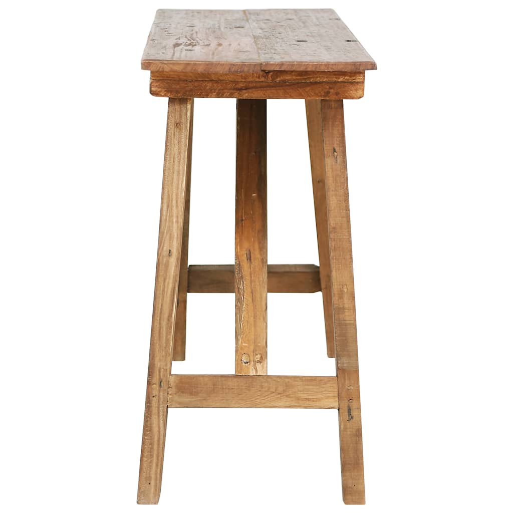 Vidaxl wandtafel 130x40x80 cm gemengd gerecycled hout