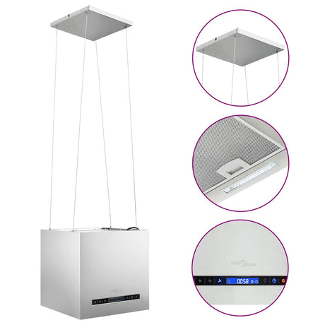Vidaxl -Extraktorhaube mit Touchsensor LCD 37 cm Edelstahl hängen