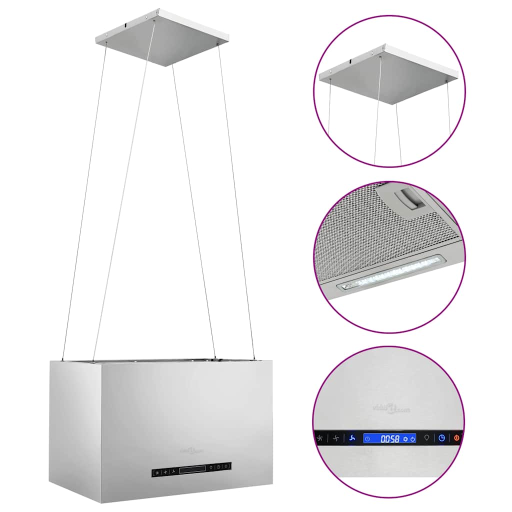 Vidaxl Hänge-Dunstabzugshaube mit Touch-Sensor LCD 55 cm Edelstahl