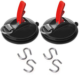 Prophlus 2 St. Saugnapfbecher-Bestätigungen mit Ringen und 4 S-Hooks