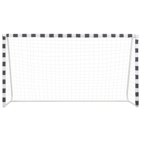 VIDAXL -Fußballtor 300x160x90 cm Metall Schwarz und Weiß