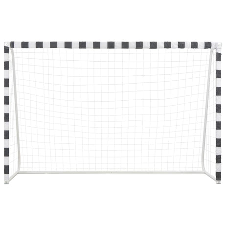 Vidaxl -Fußballtor 300x200x90 cm Metall Schwarz und Weiß