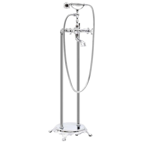 Vidaxx Badewannenarmatur freistehend 99,5 cm Edelstahl silberfarben