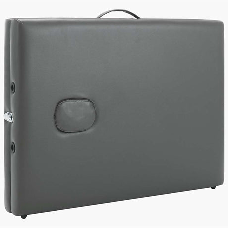 Vidaxl -Massage -Tabelle mit 2 Zonen 186x68 cm Aluminiumrahmen Anthrazit