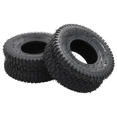 VIDAXL 4-teilig Schubkarree und Innenreifen Set 15x6.00-6 4PR Gummi