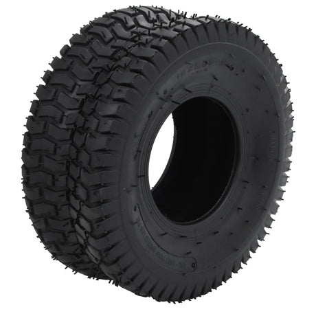 VIDAXL 4-teilig Schubkarree und Innenreifen Set 15x6.00-6 4PR Gummi