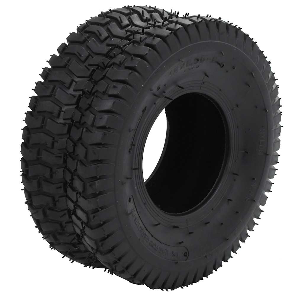 VIDAXL 4-teilig Schubkarree und Innenreifen Set 15x6.00-6 4PR Gummi