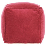 Vidaxl poef 40x40x40 cm katoenfluweel roze