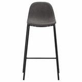 Vidaxl barstoelen 2 st stof donkergrijs