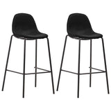 Vidaxl barstoelen 2 st stof zwart