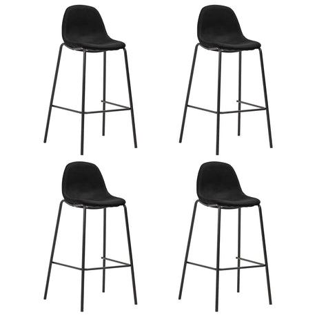 Vidaxl barstoelen 4 st stof zwart