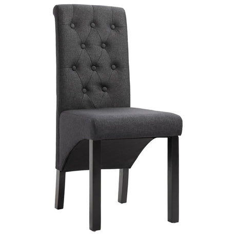 Vidaxl eetkamerstoelen 4 st stof donkergrijs