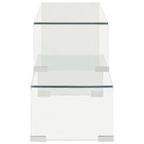 Vidaxl 2-delige salontafelset 90x30x20 110x30x40 cm gehard glas