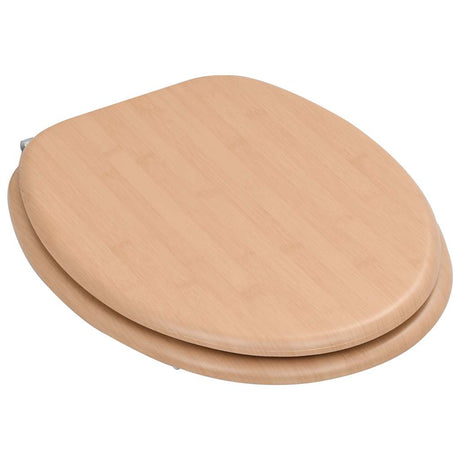 Vidaxl Toilettensitze 2 Stück mit Deckel Bambus Design MDF