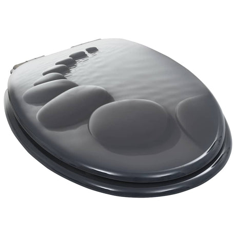 VidaXL WC-Sitze 2 Stück mit Soft-Close-Deckel MDF-Steindesign