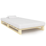 Vidaxl bedframe pallet massief grenenhout 100x200 cm