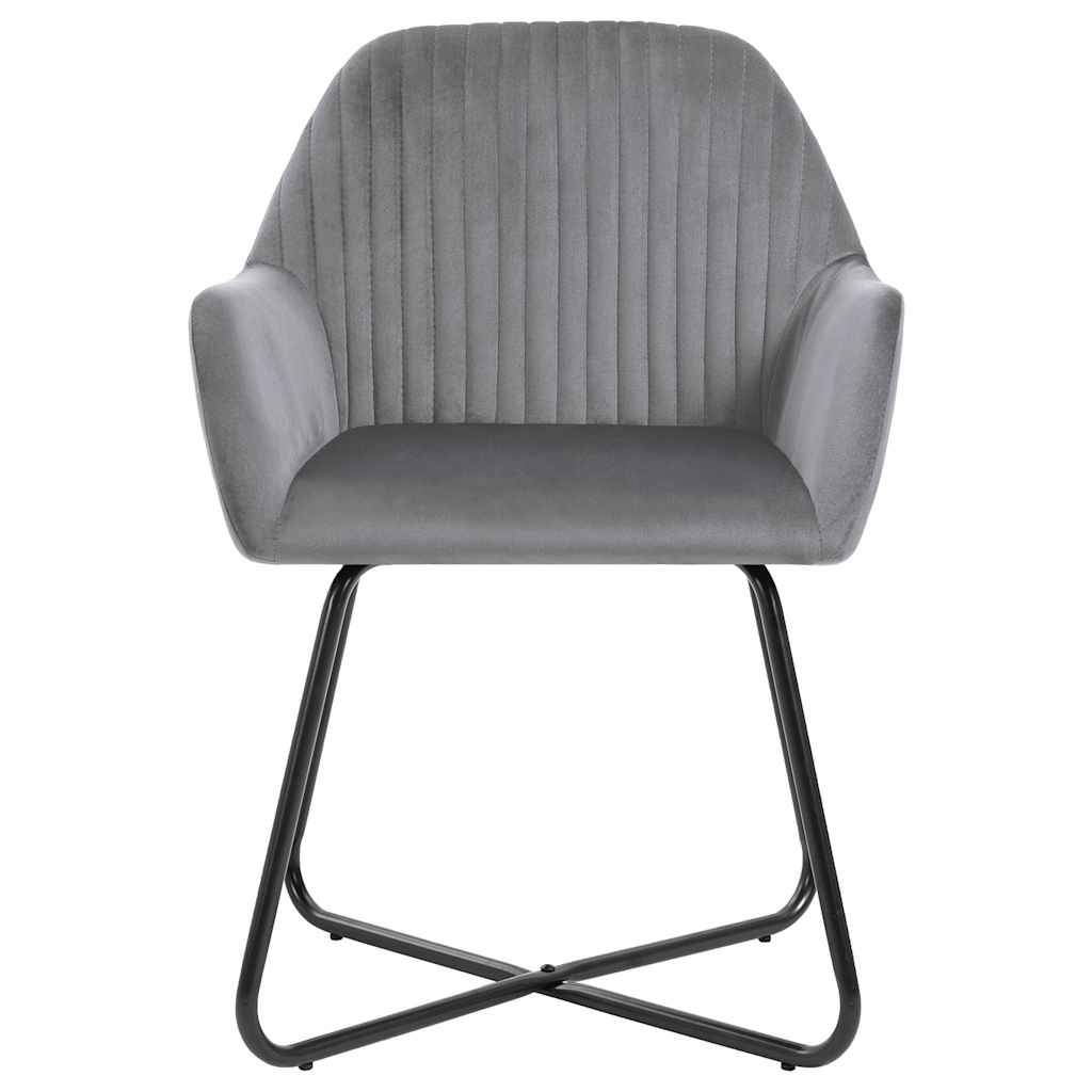 Vidaxl eetkamerstoelen 4 st fluweel grijs