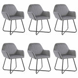 Vidaxl eetkamerstoelen 6 st fluweel grijs