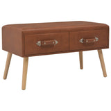 Vidaxl bank met lades 80 cm kunstleer bruin