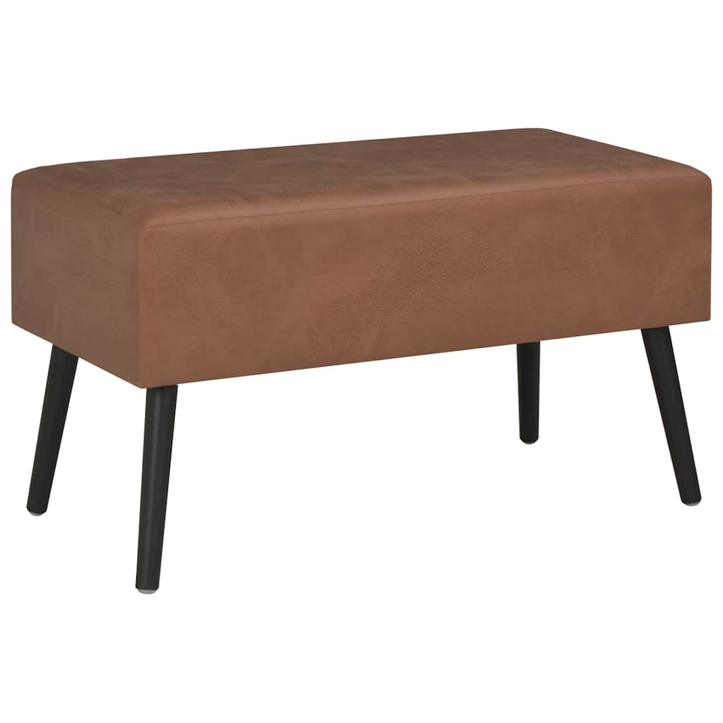 Vidaxl bank met lades 80 cm kunstleer donkerbruin