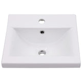 Vidaxl gebaut -in -Wasch Tabelle 42x39x18 cm Keramik Weiß
