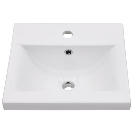 Vidaxl gebaut -in -Wasch Tabelle 42x39x18 cm Keramik Weiß