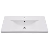 Vidaxl gebaut -in -Wasch Tabelle 81x39.5x18,5 cm Keramik Weiß