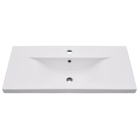 Vidaxl gebaut -in -Wasch Tabelle 81x39.5x18,5 cm Keramik Weiß