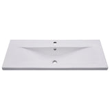 Vidaxl gebaut -in -Wasch Tabelle 101x39.5x18,5 cm Keramik Weiß