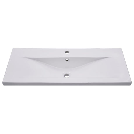 Vidaxl gebaut -in -Wasch Tabelle 101x39.5x18,5 cm Keramik Weiß