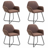 Vidaxl eetkamerstoelen 4 st stof bruin
